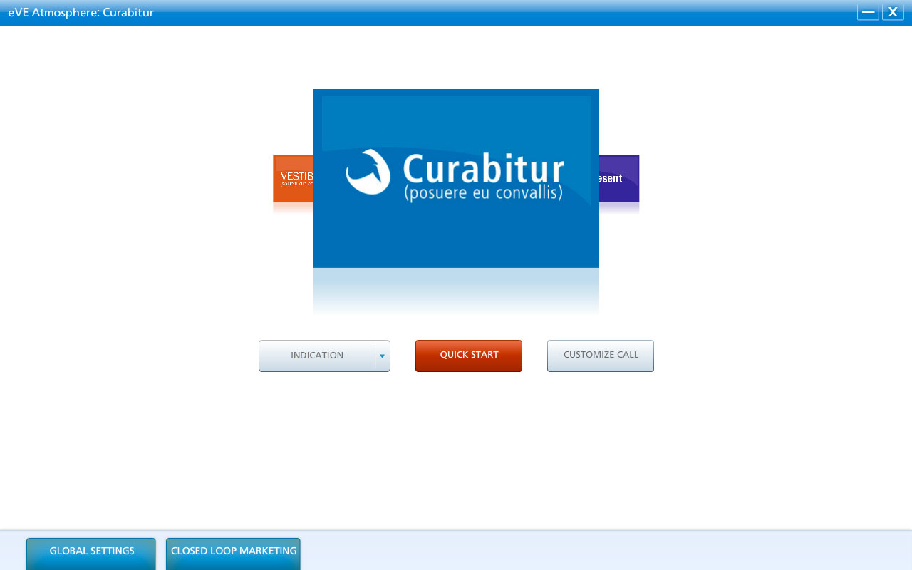 Brand Selection Screen allows for sales rep to choose which drug to detail