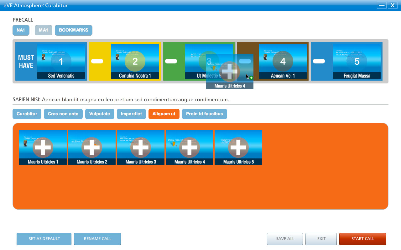 Pre-call editing allows the rep to customize the content that will be shown in the visit (call)